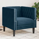 Chesterfield-sofastol fløjl blå