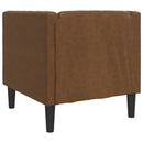Chesterfield-sofastol imiteret ruskind brun