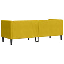 3-personers Chesterfield-sofa med bolsterpuder fløjl gul