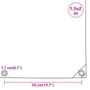 presenning 1,5x2 m 650 g/m² grå
