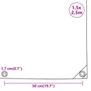 presenning 1,5x2,5 m 650 g/m² grå