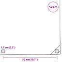 presenning 5x7 m 650 g/m² grå