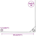 presenning 1x2,5 m 650 g/m² grøn