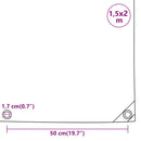 presenning 1,5x2 m 650 g/m² grøn