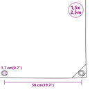 presenning 1,5x2,5 m 650 g/m² grøn