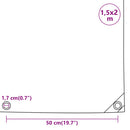 presenning 1,5x2 m 650 g/m² blå