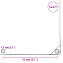 presenning 5x7 m 650 g/m² blå