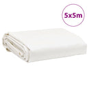 presenning 5x5 m 650 g/m² hvid