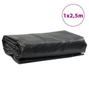 presenning 1x2,5 m 650 g/m² sort