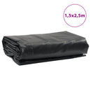 presenning 1,5x2,5 m 650 g/m² sort