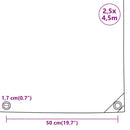 presenning 2,5x4,5 m 650 g/m² sort