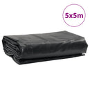 presenning 5x5 m 650 g/m² sort