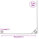 presenning 1,5x6 m 650 g/m² antracitgrå