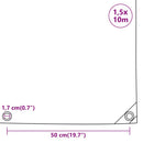 presenning 1,5x10 m 650 g/m² antracitgrå
