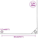 presenning 1,5x20 m 650 g/m² antracitgrå