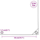 presenning 3,5x5 m 650 g/m² antracitgrå