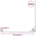 presenning 6x8 m 650 g/m² antracitgrå
