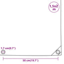 presenning 1,5x2 m 650 g/m² antracitgrå