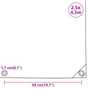 presenning 2,5x4,5 m 650 g/m² antracitgrå