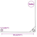 presenning 5x6 m 650 g/m² antracitgrå