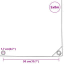 presenning 5x8 m 650 g/m² antracitgrå