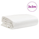 presenning 3x3 m 650 g/m² hvid