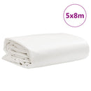 Kraftig og vandtæt hvid presenning i størrelsen 5x8 meter