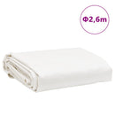 presenning Ø 2,6 m 650 g/m² hvid