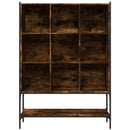 bogreol 102x30x141,5 cm konstrueret træ røget egetræsfarve