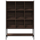 bogreol 102x30x141,5 cm konstrueret træ brun egetræsfarve