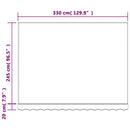 markisedug 3,5x2,5 m stribet flerfarvet