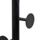 stumtjener 176 cm pulverlakeret jern sort