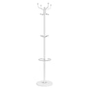stumtjener med paraplyholder 180 cm pulverlakeret jern hvid