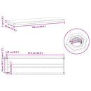 væghylder 2 stk. 100x30 cm rustfrit stål sølvfarvet