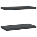væghylder 2 stk. 50x23,5 cm rustfrit stål sort
