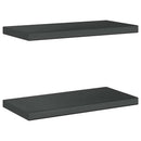 væghylder 2 stk. 50x23,5 cm rustfrit stål sort