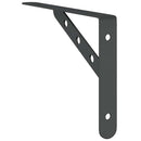 hyldebeslag 4 stk. 23,5x2,5x15,5 cm rustfrit stål sort