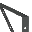 hyldebeslag 4 stk. 40x2,5x25 cm rustfrit stål sort