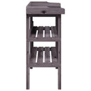 plantebord med hylder 78x38x82,5 cm massivt grantræ