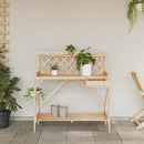 pottebord med espalier massivt fyrretræ