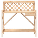 pottebord med espalier massivt fyrretræ