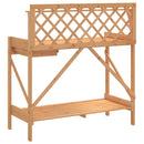 pottebord med espalier massivt fyrretræ brun