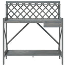 pottebord med espalier massivt fyrretræ grå