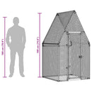 hønsehus 100x100x190 cm galvaniseret stål grå