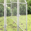 hønsehus 200x100x190 cm galvaniseret stål grå