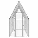 hønsehus 400x100x190 cm galvaniseret stål sølvfarvet