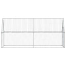 hønsehus 400x100x190 cm galvaniseret stål sølvfarvet