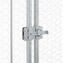 hønsehus 400x100x190 cm galvaniseret stål sølvfarvet