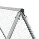 hønsehus 400x100x190 cm galvaniseret stål sølvfarvet
