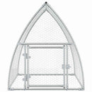 hønsehus 100x105x120 cm galvaniseret stål sølvfarvet
